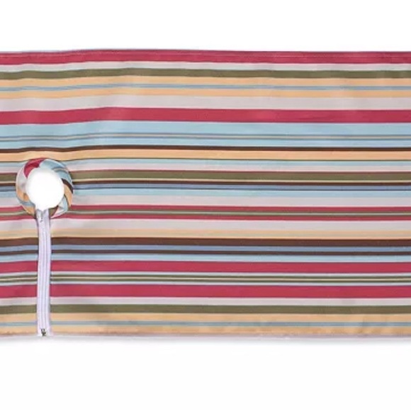 Summer Stripe Outdoor Table Runner with Zipper 14" X 72" - Picture 4 of 6